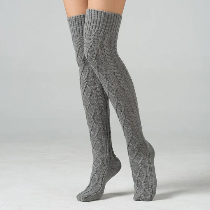 Winter Wool Over Knee Socks