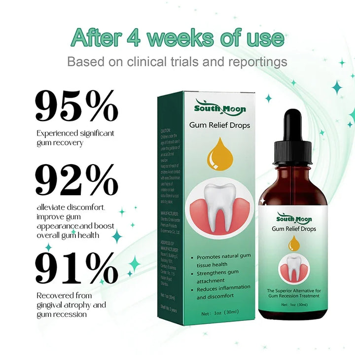 30ml Gum Repair Drops Relieve Receding Gingival Swelling Gum Cleaning Oral Periodontal Hygiene Remove Stain Remove Yellow Tartar