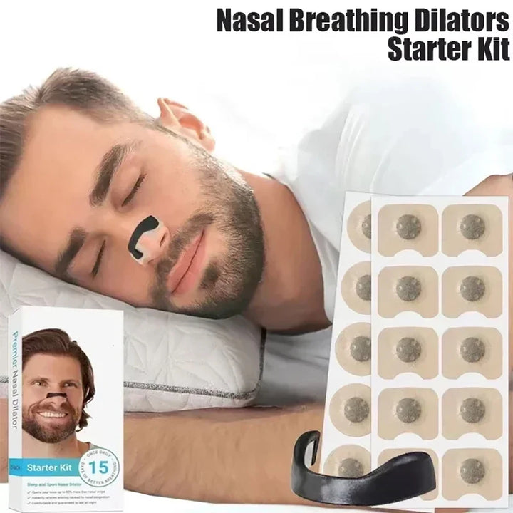 15/30Days Nasal Breathing Dilators Starter Kits Magnetic Nose Strips Increase Sports Air Intake Improve Sleeping Reduce Snoring