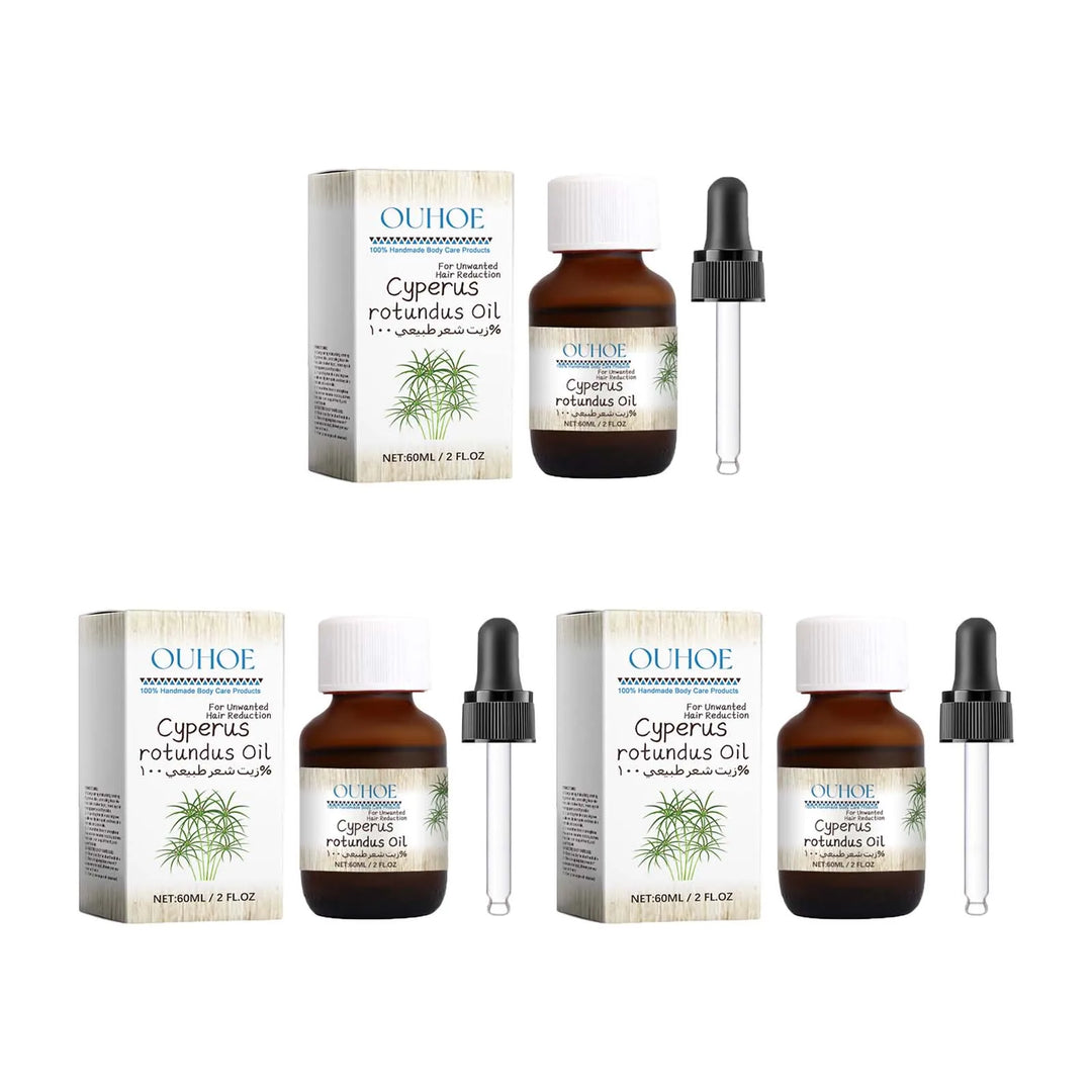 Pure Cyperus Rotundus Oil for Hair Removal Reducing Armpit Legs Arms Body Hair Inhibitor Smooth Body Skin Hair Removal Oil