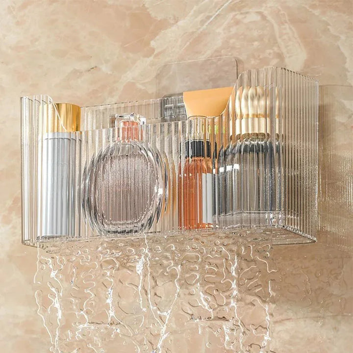 YTC Bathroom Wall-mounted Storage Box Toiletries Counter Perforation-free Storage Shelf Bathroom Wall-mounted Storage Box