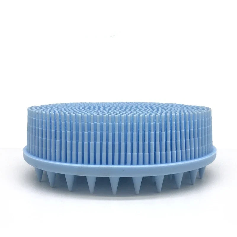 Soft Silicone Brush Wash Bath Shower Exfoliating Skin Fit For Baby Adult Bath Brush Shampoo Head Massage Brush Siliconebrush