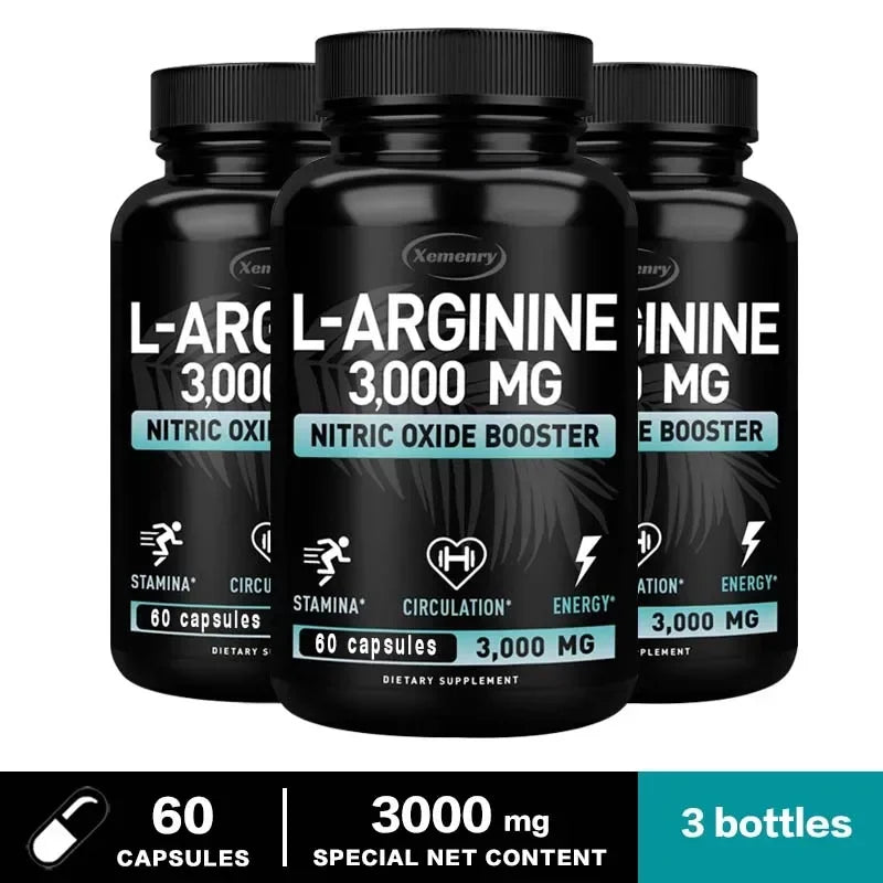 L-Arginine 3000mg - Enhance Performance, Endurance, Lean Muscle, and Improve Men's Health