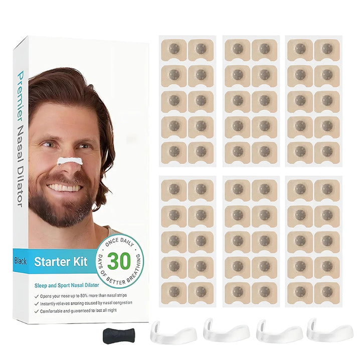 15/30Days Nasal Breathing Dilators Starter Kits Magnetic Nose Strips Increase Sports Air Intake Improve Sleeping Reduce Snoring