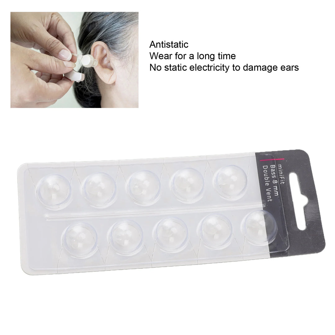 10pcs Double Vent Bass Dome Anti Static Sound Amplifier Domes Single Layer Clear Replacement for Optimal Performance