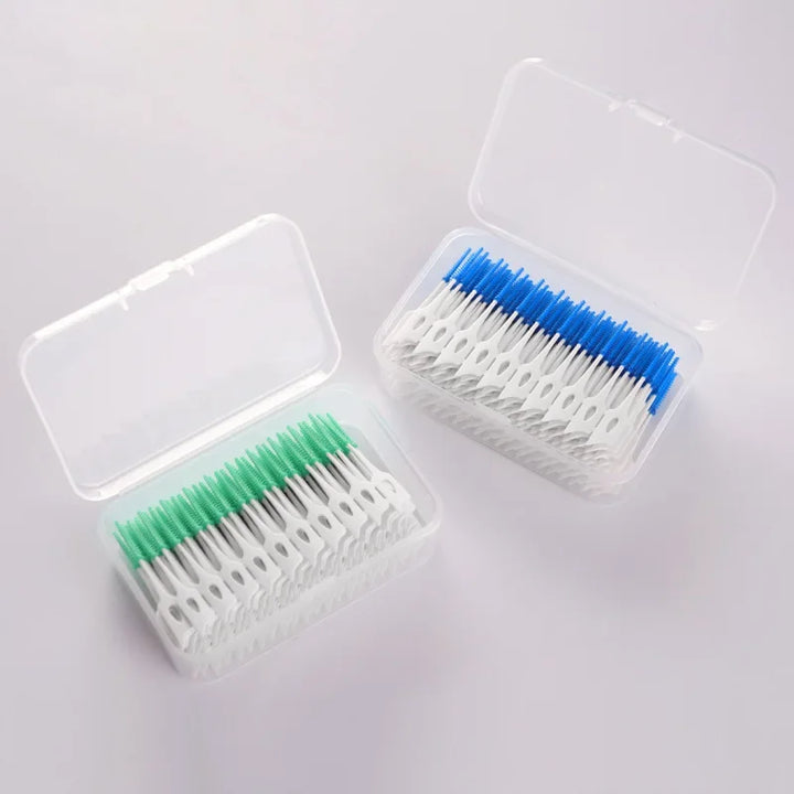 40/120pcsInterdental brush Soft silicone adaptive interdental brush Space brush orthodontic braces brush dental odontología