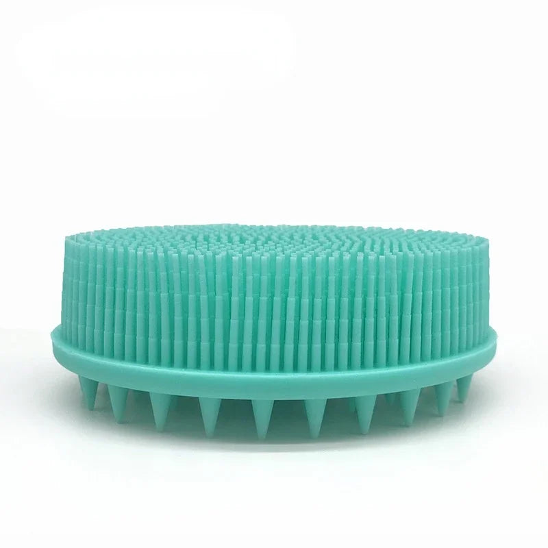 Soft Silicone Brush Wash Bath Shower Exfoliating Skin Fit For Baby Adult Bath Brush Shampoo Head Massage Brush Siliconebrush
