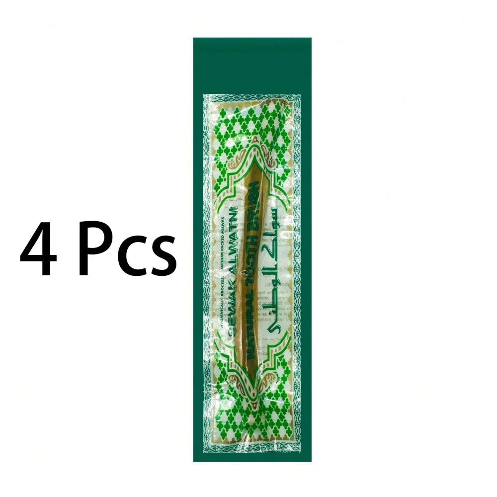 Ultra-Thin Natural Branch Miswak Toothbrush Stick Organic Wooden Slim Minimalist Gentle Bristles Gentle Bristles Zero-Waste Gift