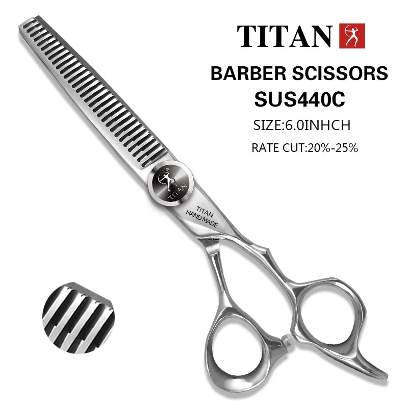 TITAN professional hairdresser scissors barber scissors hairdressing hair cutting  thinning  set of 5.5 6.0inch japan440c steel