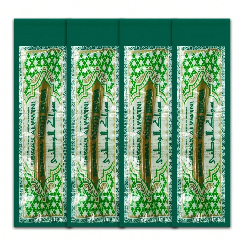 Ultra-Thin Natural Branch Miswak Toothbrush Stick Organic Wooden Slim Minimalist Gentle Bristles Gentle Bristles Zero-Waste Gift