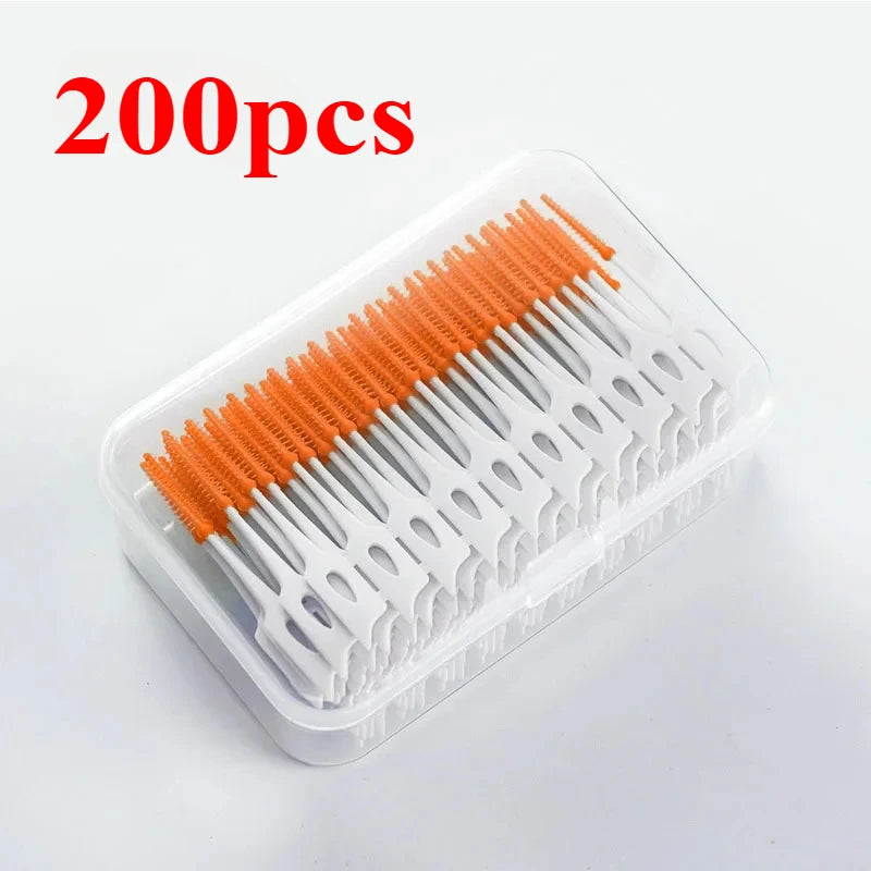 40/120pcsInterdental brush Soft silicone adaptive interdental brush Space brush orthodontic braces brush dental odontología