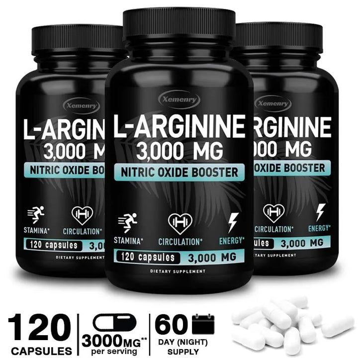L-Arginine 3000mg - Enhance Performance, Endurance, Lean Muscle, and Improve Men's Health