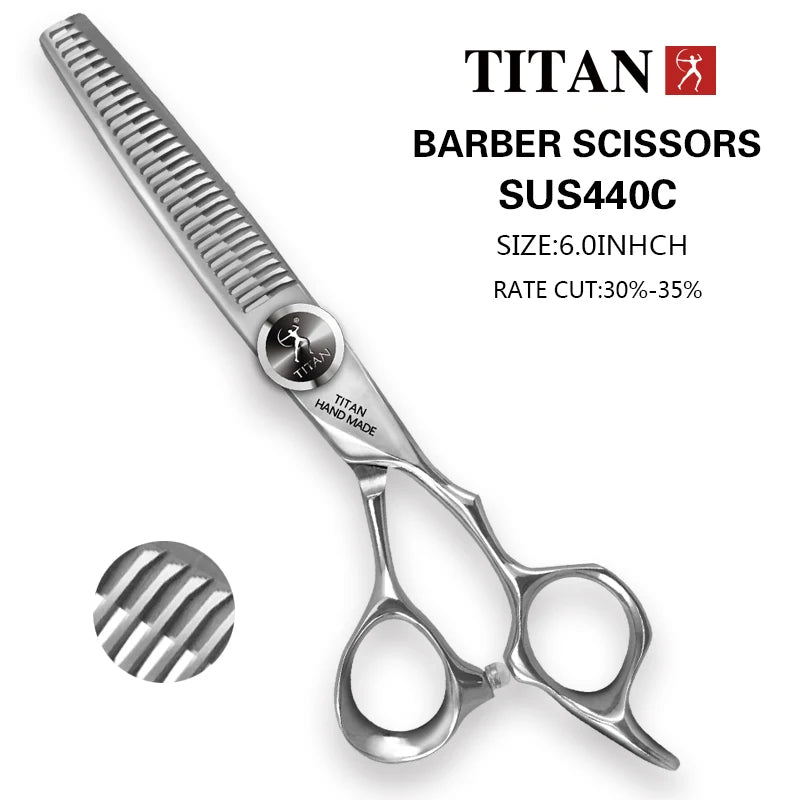 TITAN professional hairdresser scissors barber scissors hairdressing hair cutting  thinning  set of 5.5 6.0inch japan440c steel
