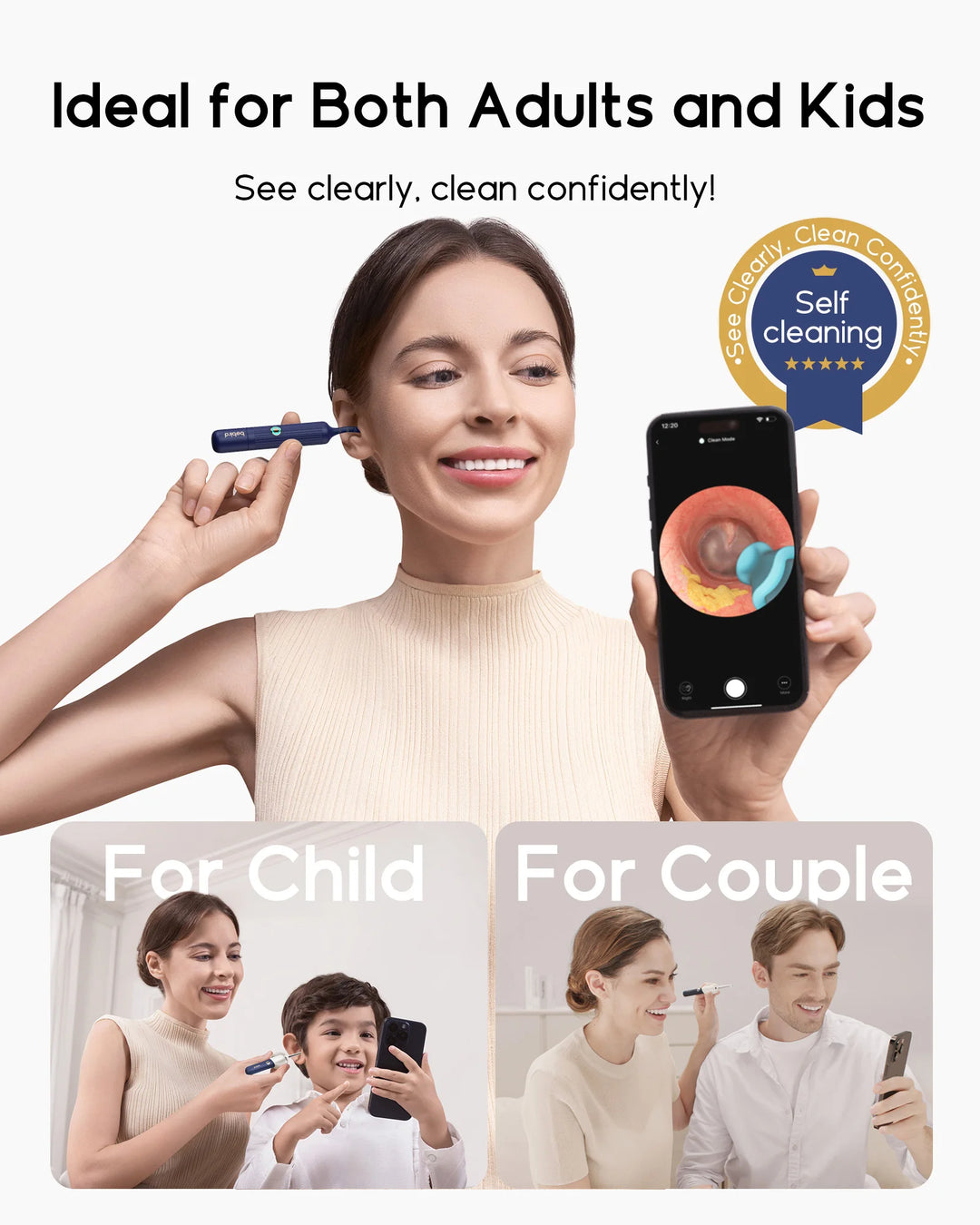 2025 New Bebird I35R Visual Ear Cleaner EarSight HD Clipable Tweezers Earpick Wireless Clean Endoscope Mini Camera Health care