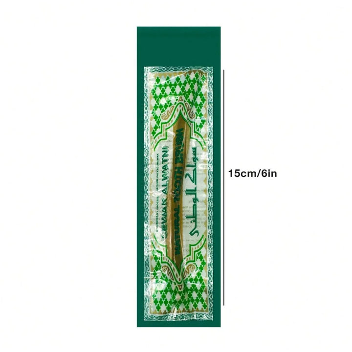 Ultra-Thin Natural Branch Miswak Toothbrush Stick Organic Wooden Slim Minimalist Gentle Bristles Gentle Bristles Zero-Waste Gift