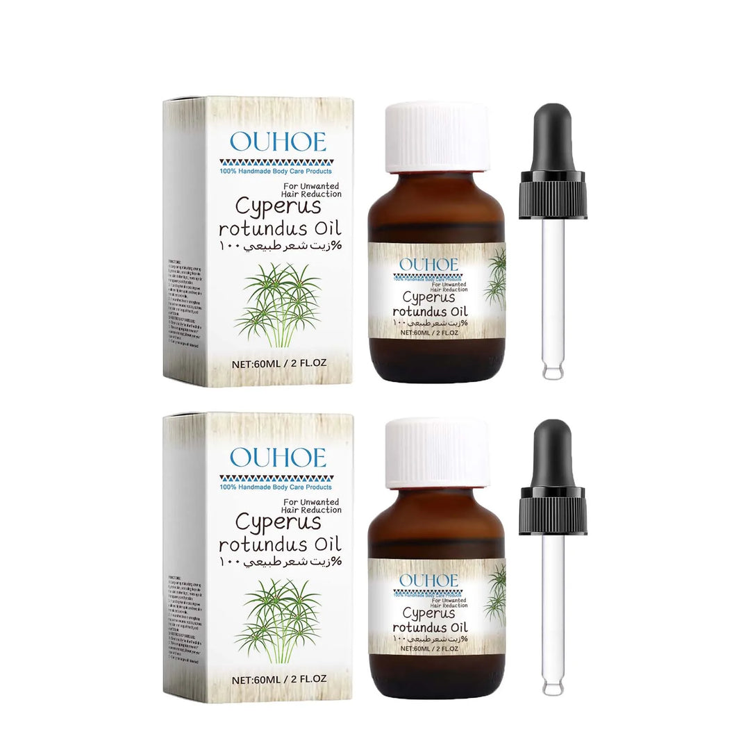 Pure Cyperus Rotundus Oil for Hair Removal Reducing Armpit Legs Arms Body Hair Inhibitor Smooth Body Skin Hair Removal Oil