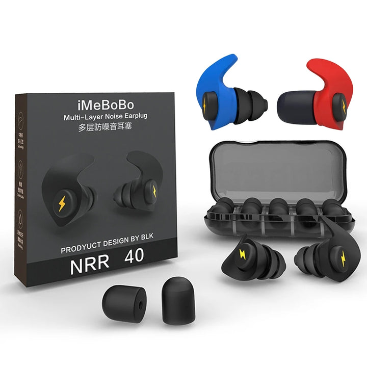 Silicone Sponge Sleeping Ear Plugs Portable Soundproof Earplugs Soft Foam Anti-noise Earplug Travel Noise Reduction
