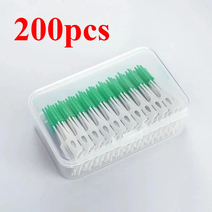 40/120pcsInterdental brush Soft silicone adaptive interdental brush Space brush orthodontic braces brush dental odontología