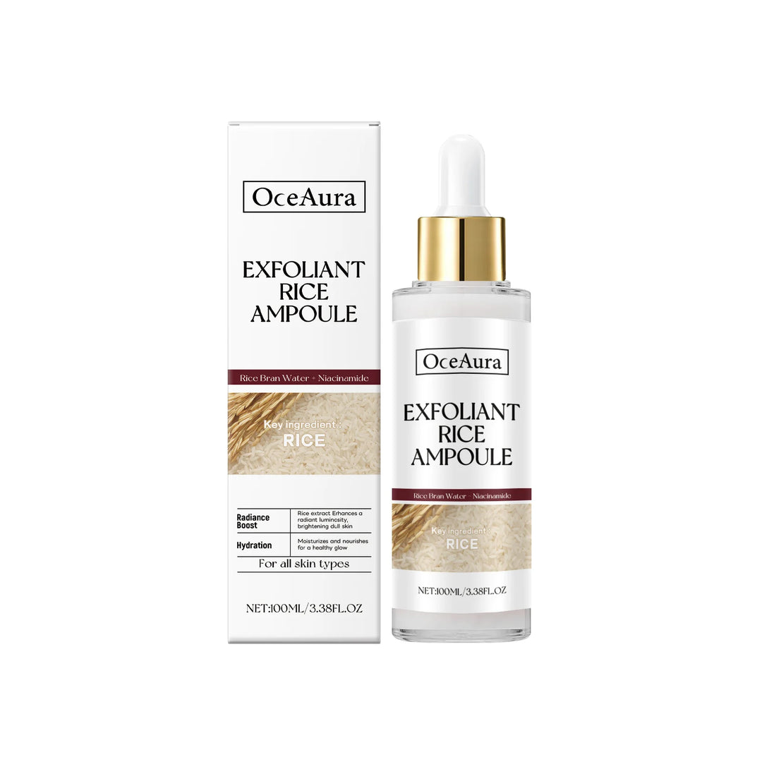 Exfoliating Facial Serum Blackhead Remover Smoothing Cleansing Pores Brightening Moisturizing Scrub Essence Black Rice Ampoule