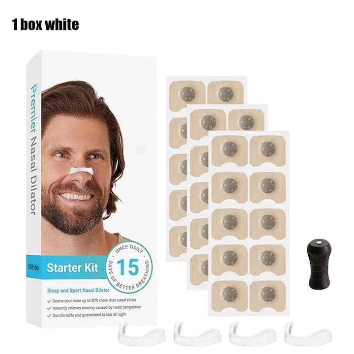 15/30Days Nasal Breathing Dilators Starter Kits Magnetic Nose Strips Increase Sports Air Intake Improve Sleeping Reduce Snoring