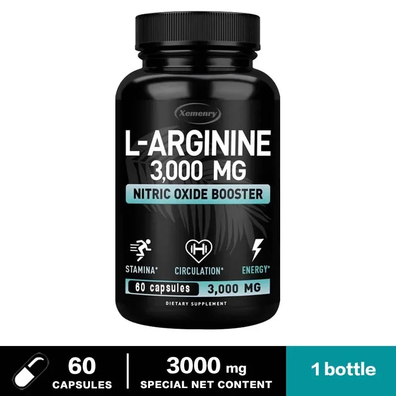 L-Arginine 3000mg - Enhance Performance, Endurance, Lean Muscle, and Improve Men's Health