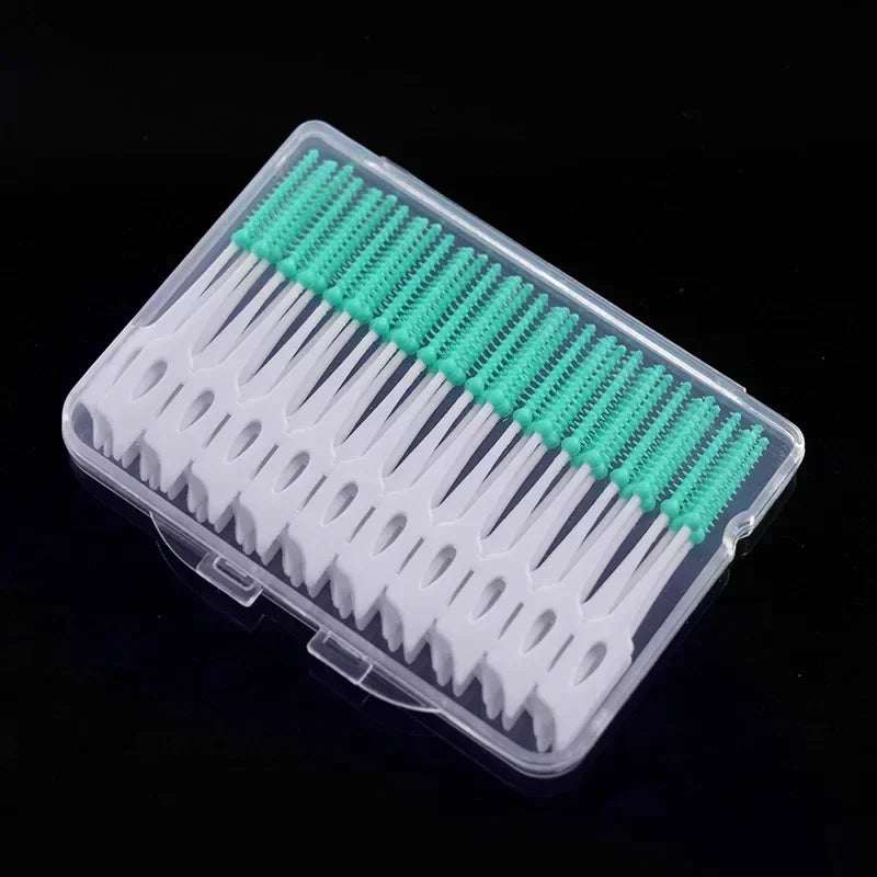 40/120pcsInterdental brush Soft silicone adaptive interdental brush Space brush orthodontic braces brush dental odontología
