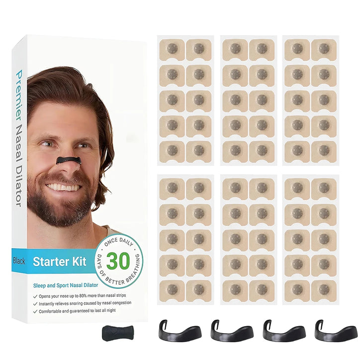 15/30Days Nasal Breathing Dilators Starter Kits Magnetic Nose Strips Increase Sports Air Intake Improve Sleeping Reduce Snoring