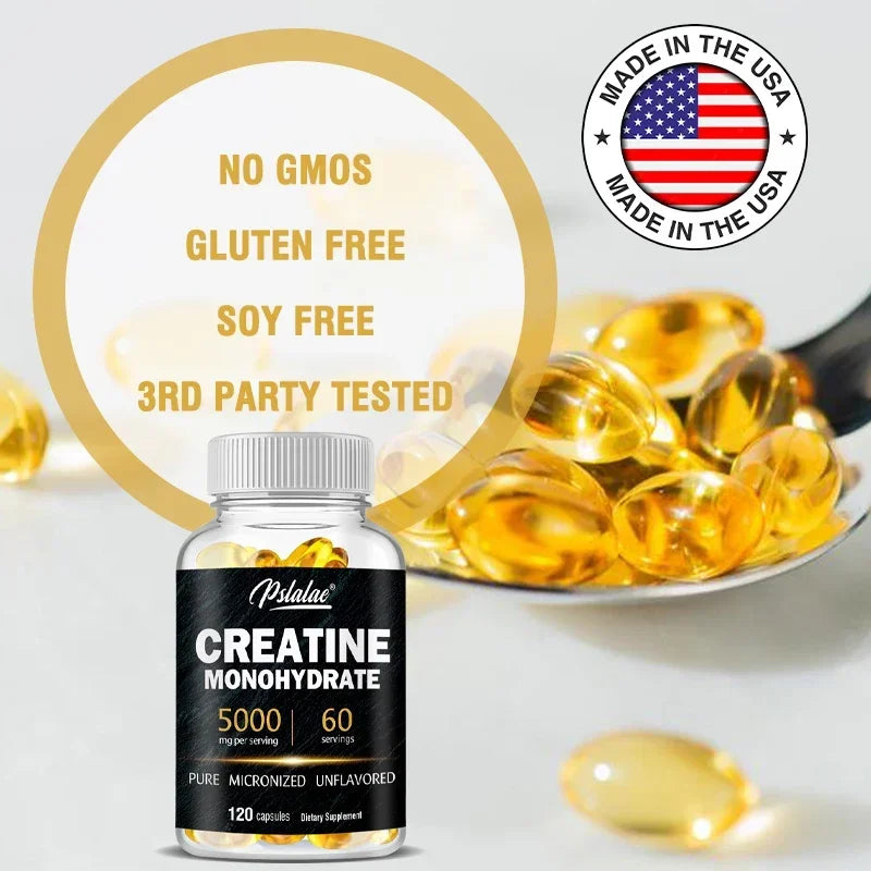 Creatine Monohydrate - Build Muscle, Improve Athletic Performance, Fitness, Energy Production