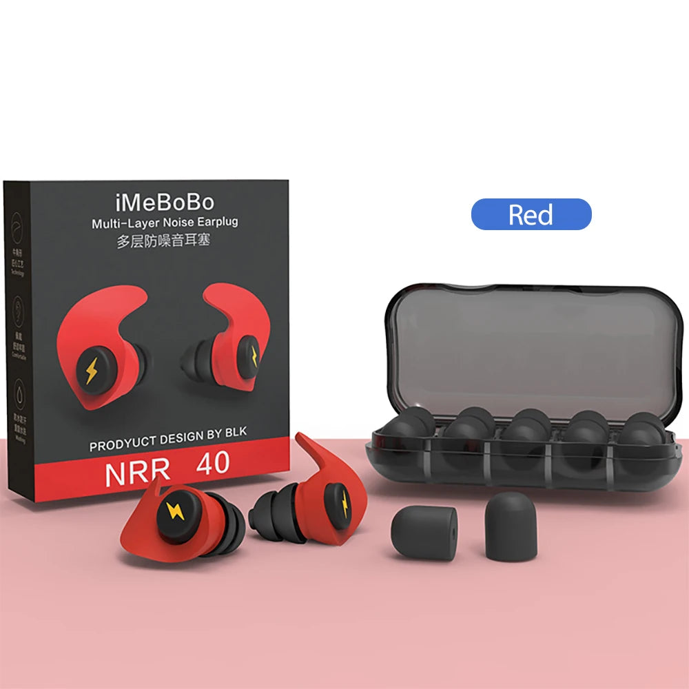 Silicone Sponge Sleeping Ear Plugs Portable Soundproof Earplugs Soft Foam Anti-noise Earplug Travel Noise Reduction