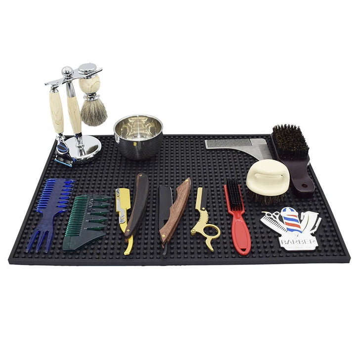 Barbertop Mini Hairdressing Tools Mats Hair Salon Hairdresser Scissors Hairpin Comb Siliconen Pad Barber Mat Barbershop Supply
