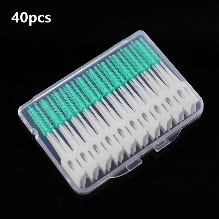 40/120pcsInterdental brush Soft silicone adaptive interdental brush Space brush orthodontic braces brush dental odontología