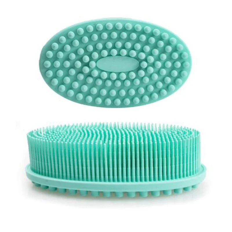 Soft Silicone Brush Wash Bath Shower Exfoliating Skin Fit For Baby Adult Bath Brush Shampoo Head Massage Brush Siliconebrush