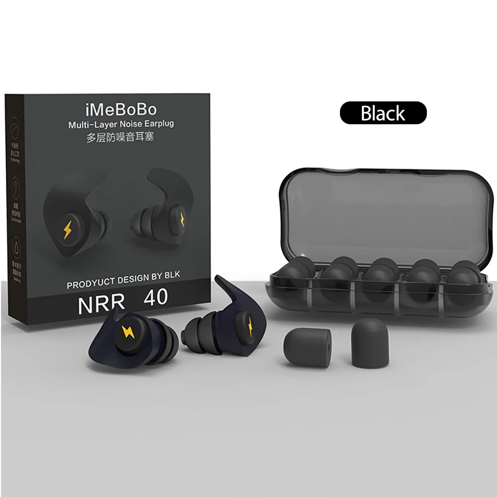 Silicone Sponge Sleeping Ear Plugs Portable Soundproof Earplugs Soft Foam Anti-noise Earplug Travel Noise Reduction